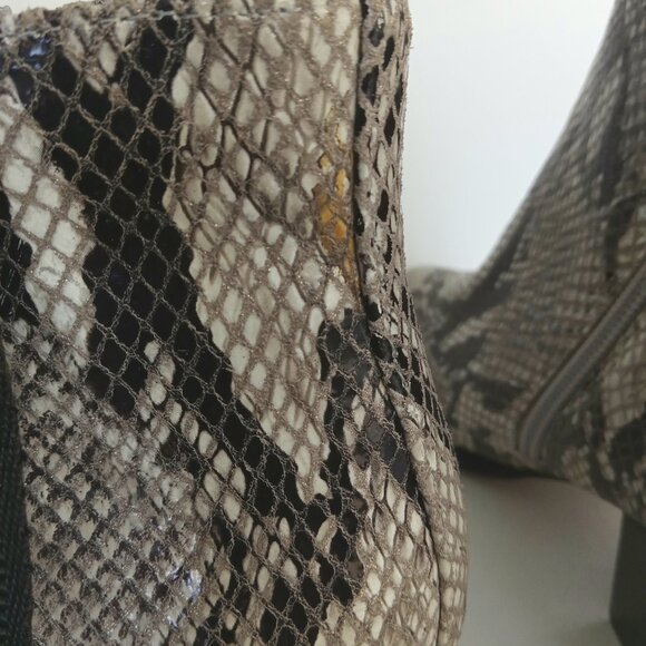 PAOLO Womens Linea Sevilla II Snakeskin Leather Ankle Boots Size 6.5M - Picture 6 of 12